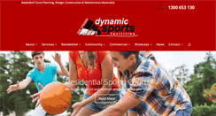 Desktop Screenshot of dynamicsportsfacilities.com.au