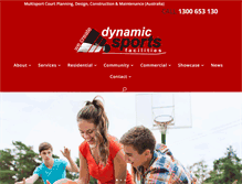 Tablet Screenshot of dynamicsportsfacilities.com.au